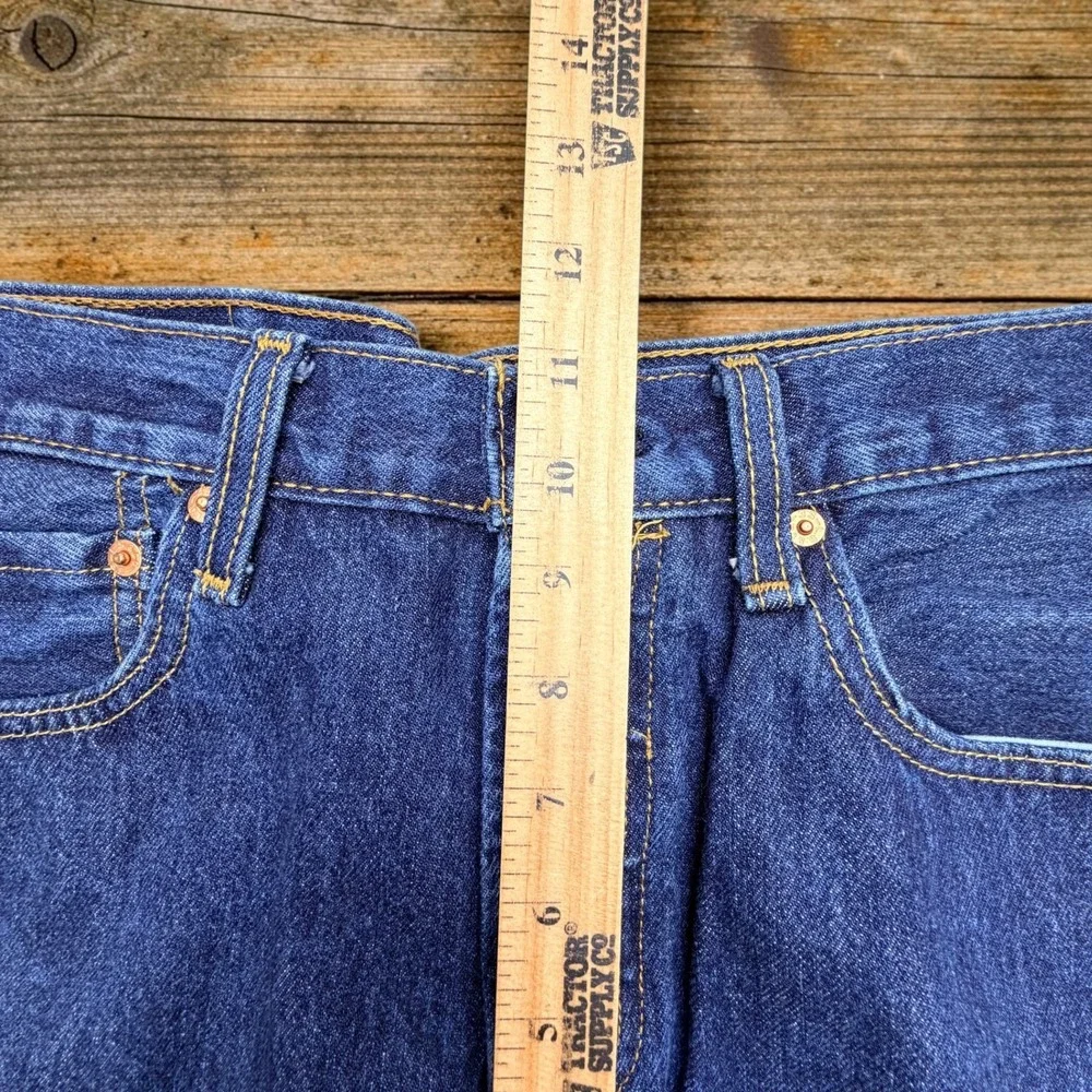 Levis 501 Original Fit Mens Blue Denim Straight Leg Button Fly Jeans 32x32.5